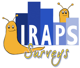IRAPS Surveys in blue with yellow banana slugs